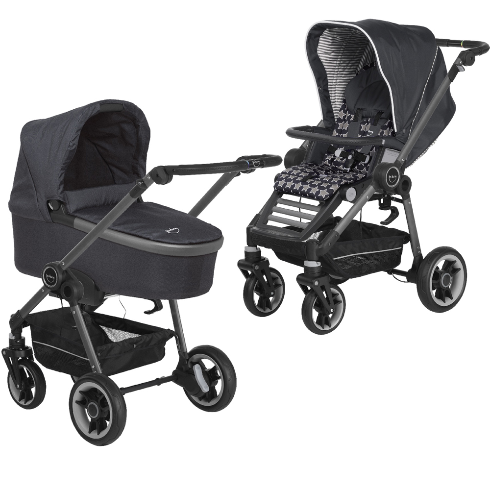 Коляска 2 в 1 Teutonia Bliss (шасси Graphite) 6105-6165-6165 Gris Bleu-Starlight