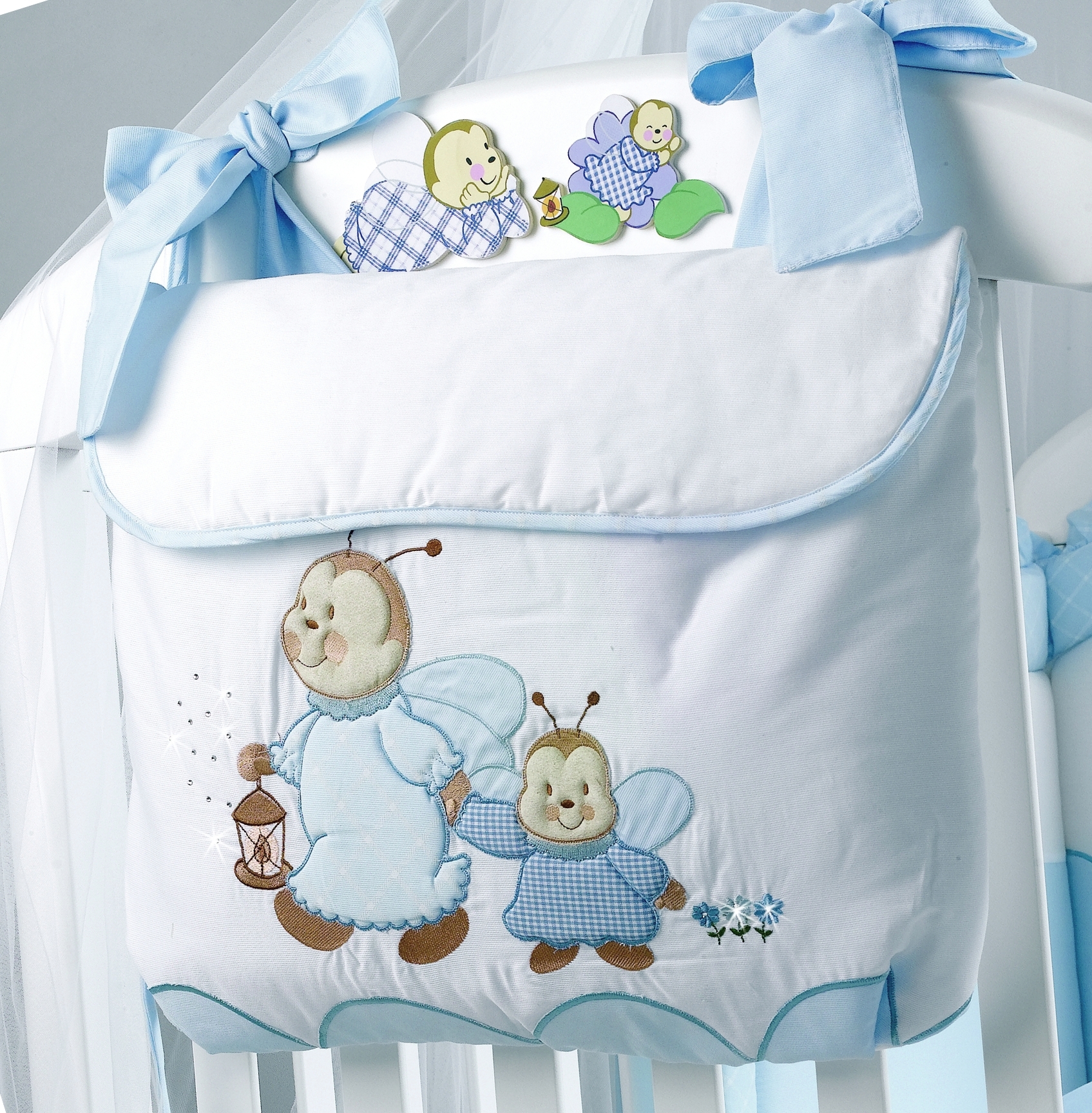 Сумка на кроватку Roman Baby LUCCIOLE Light Blue (Голубой)