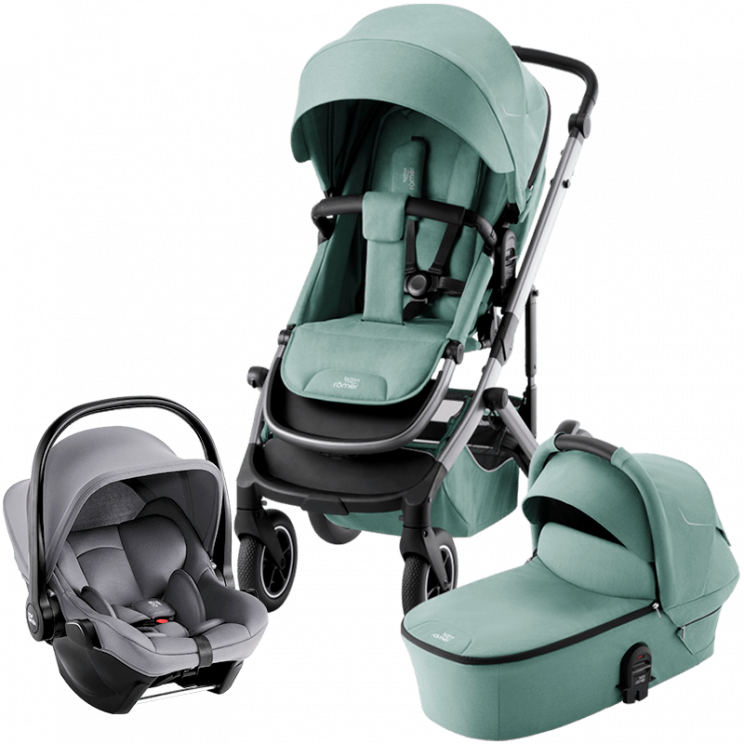 Коляска 3 в 1 Britax Römer Smile 5Z (автокресло BS CORE) Jade Green/Frost Grey