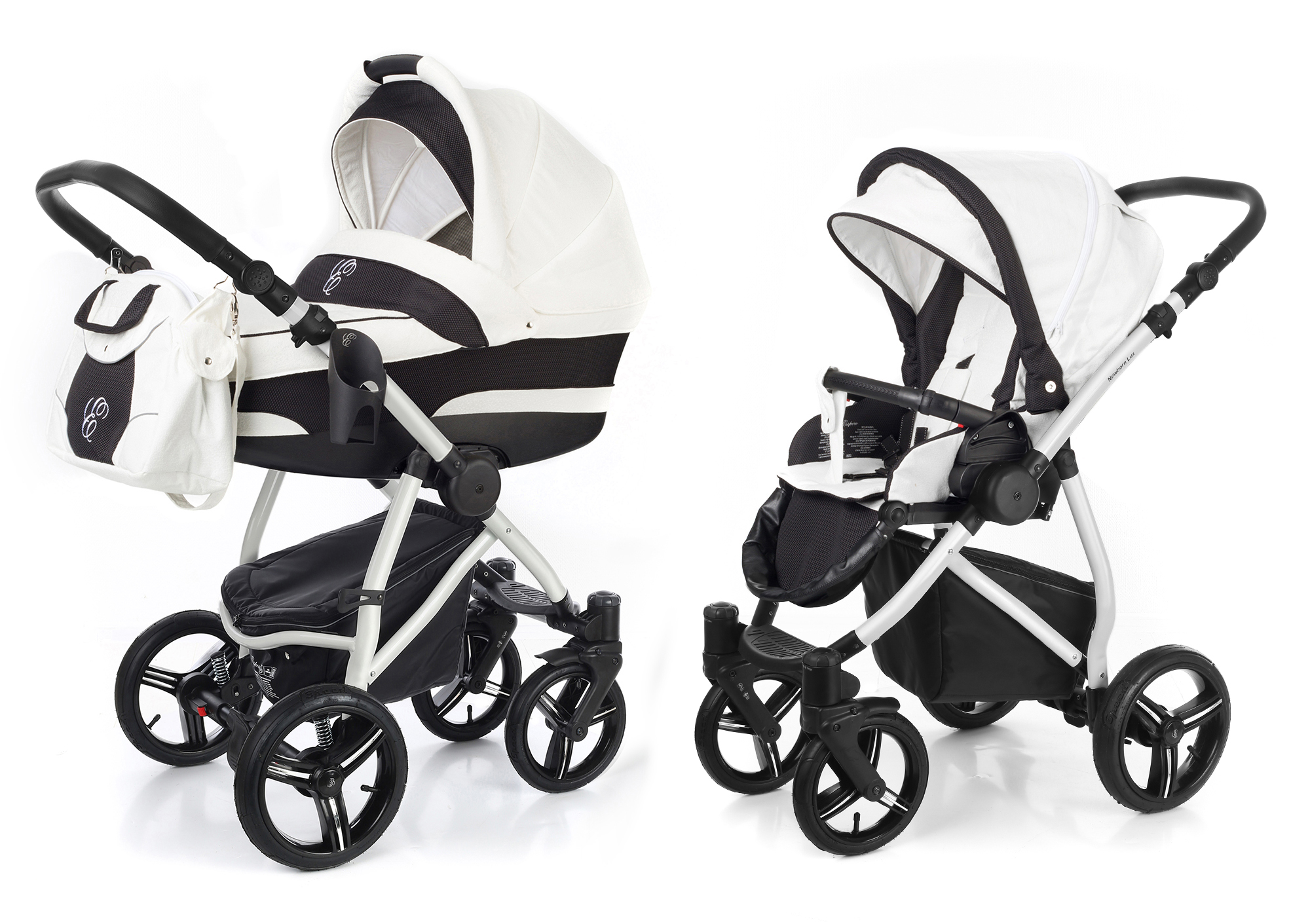 Коляска 2 в 1 Esspero Newborn Lux (шасси Grey) White