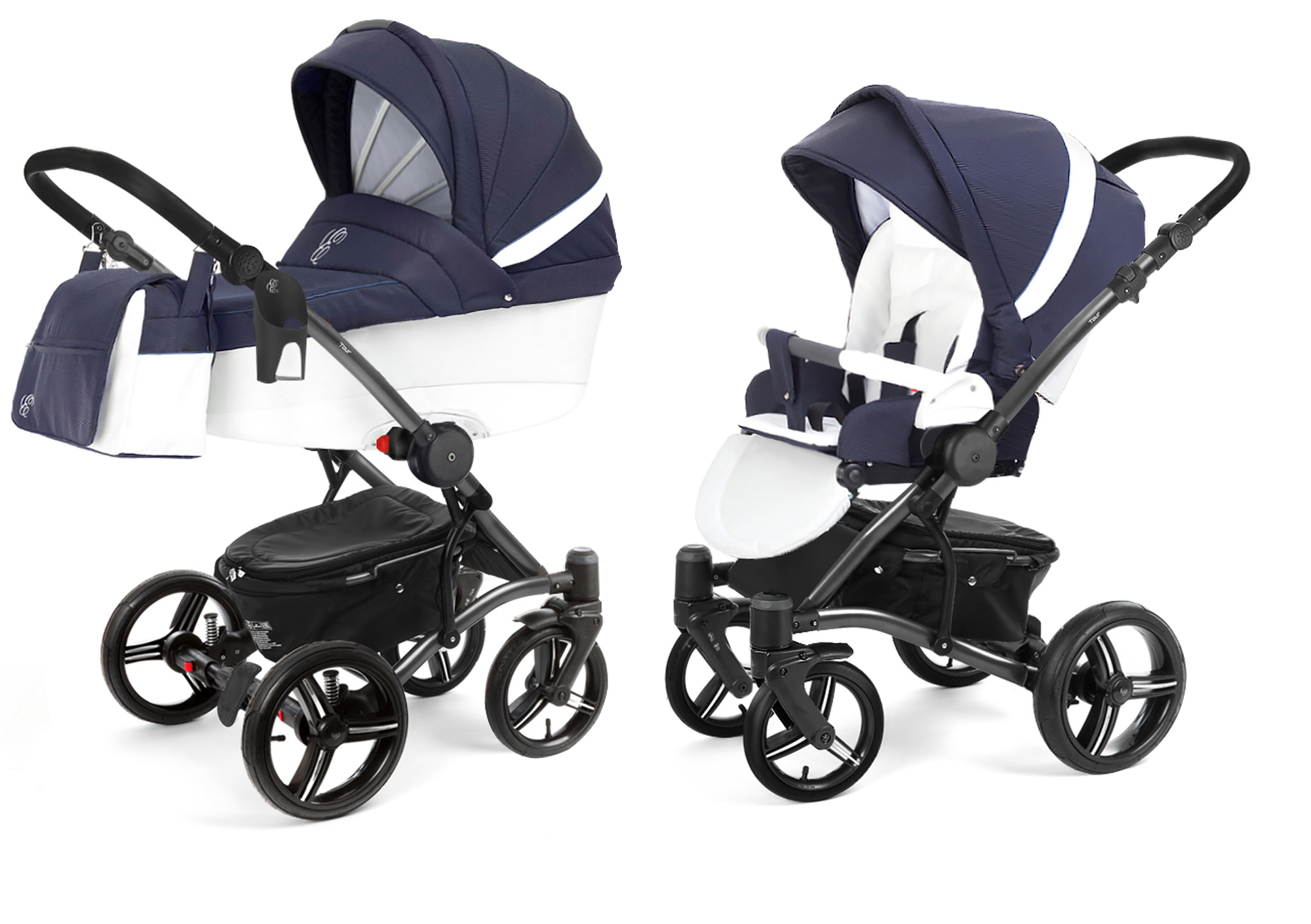 Коляска 2 в 1 Esspero Tour Leatherette (шасси Graphite) Sky Star