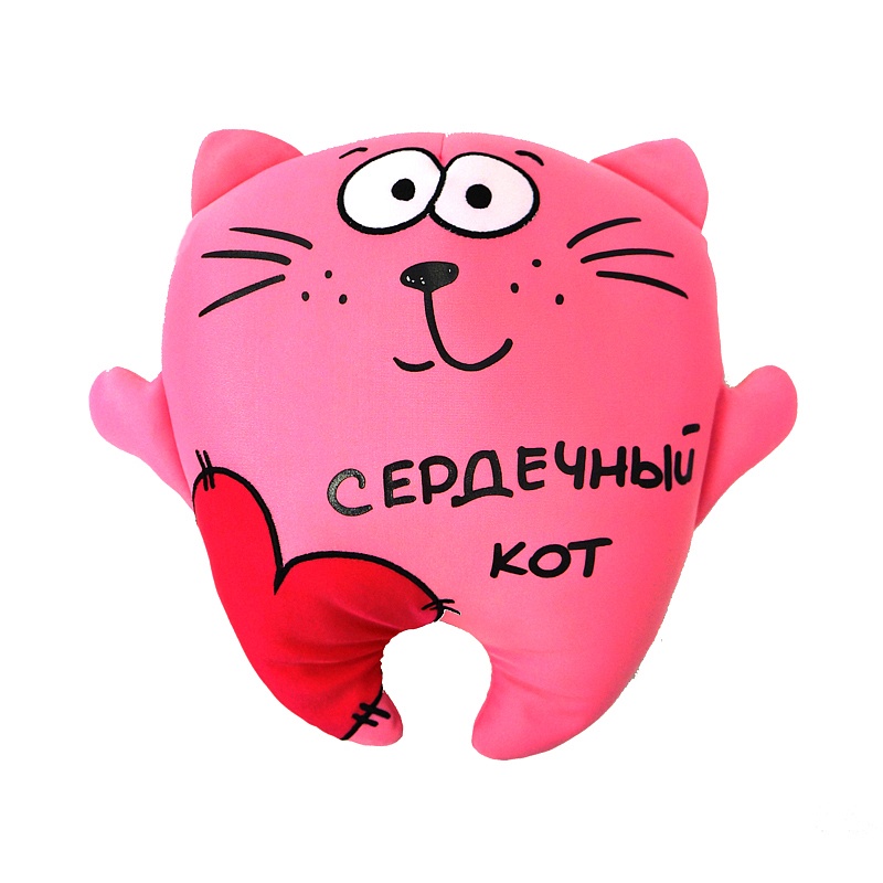 Подушка-антистресс Maxi Toys Кот Сердечный Кот