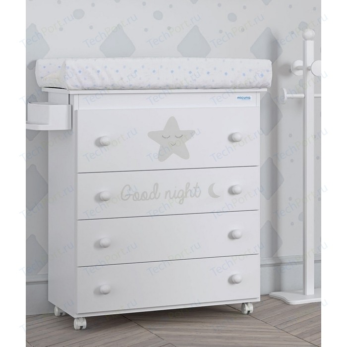 Пеленальный комод Micuna B-947 White/Stars Grey