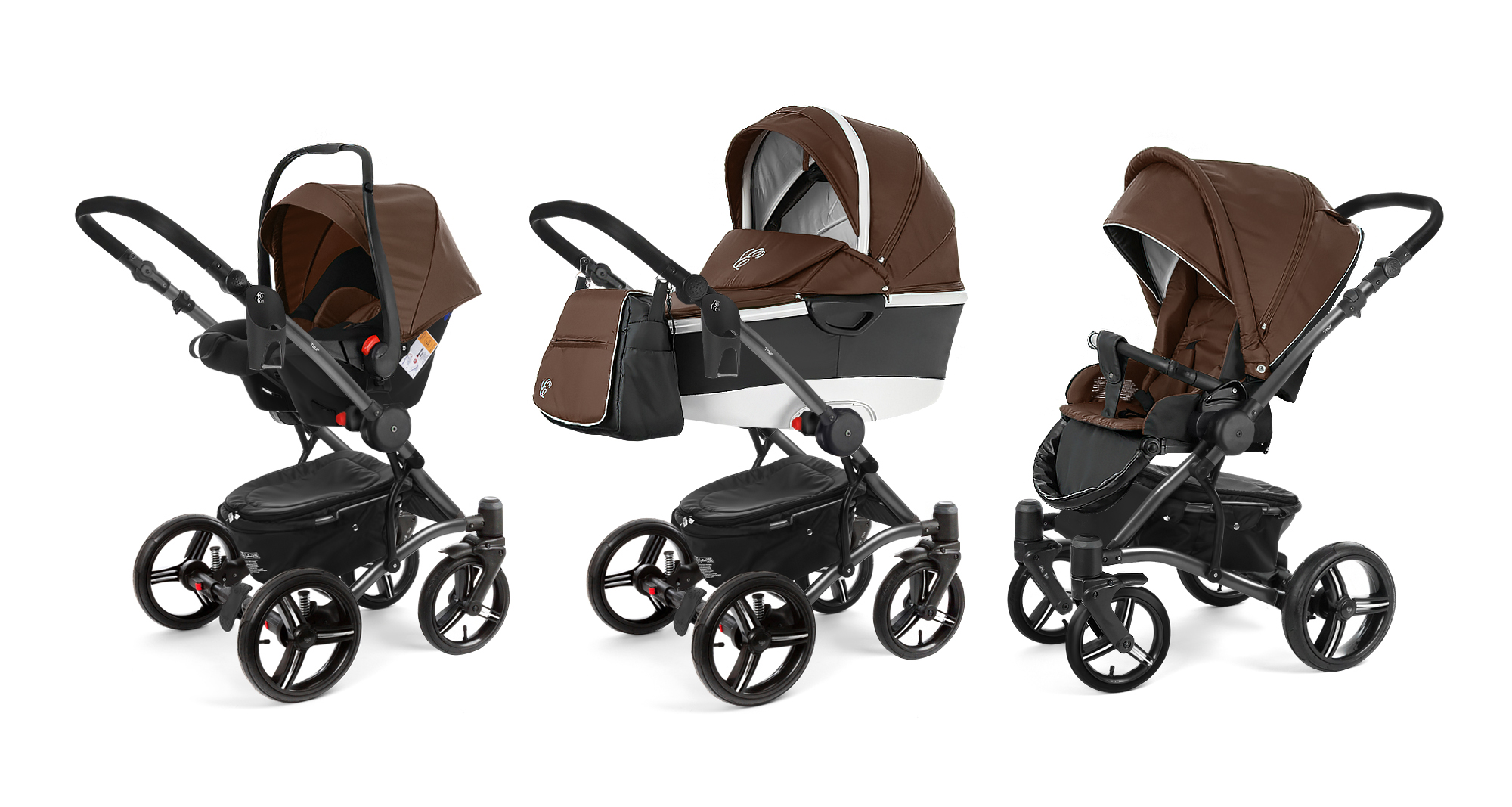 Коляска 3 в 1 Esspero Tour Alu (шасси Graphite) Brown