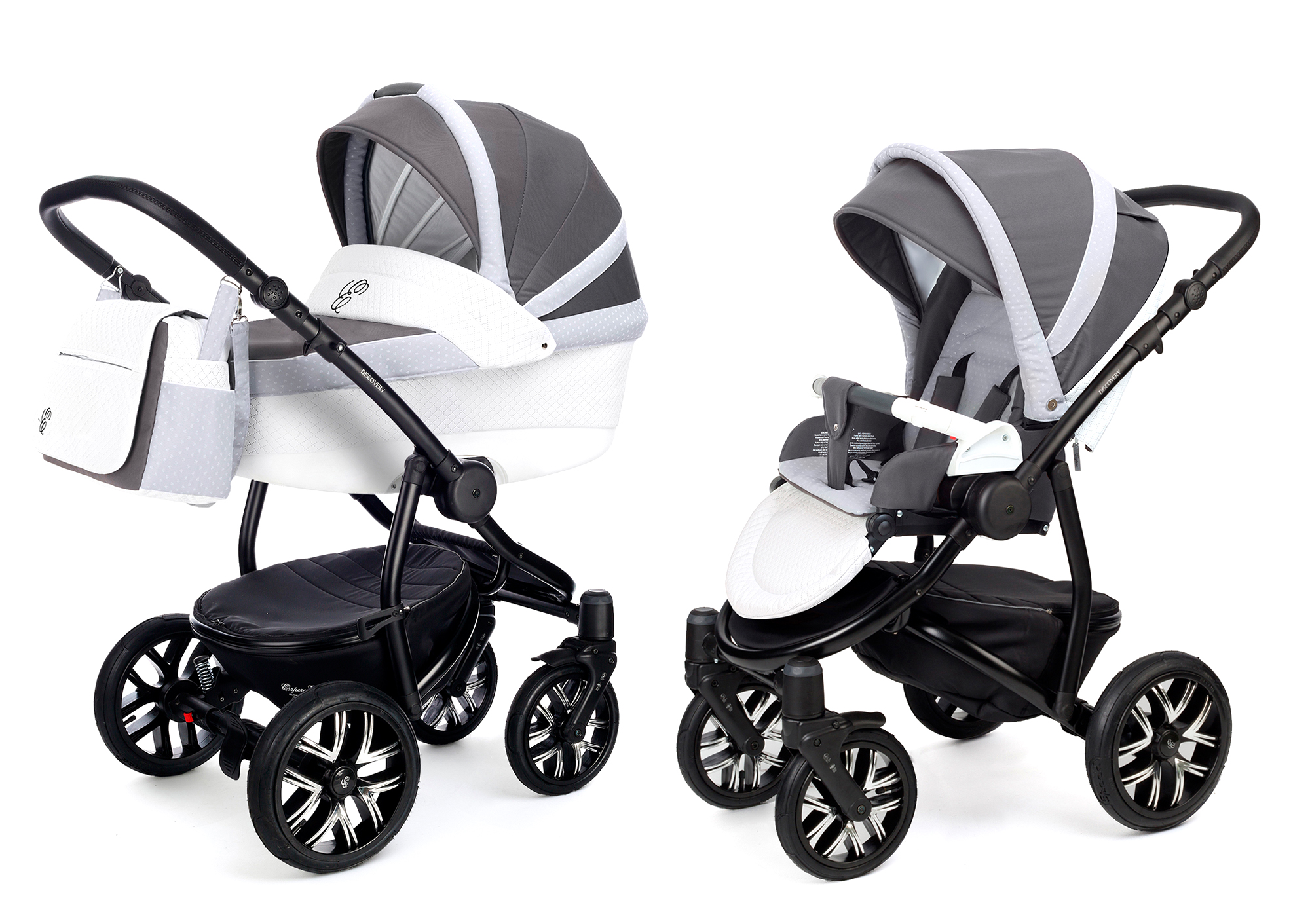 Коляска 2 в 1 Esspero Grand Discovery (шасси Graphite) Royal Silver