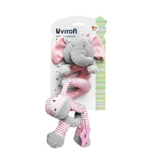 Игрушка-спиралька Uviton Слоник арт. 0125 Розовый