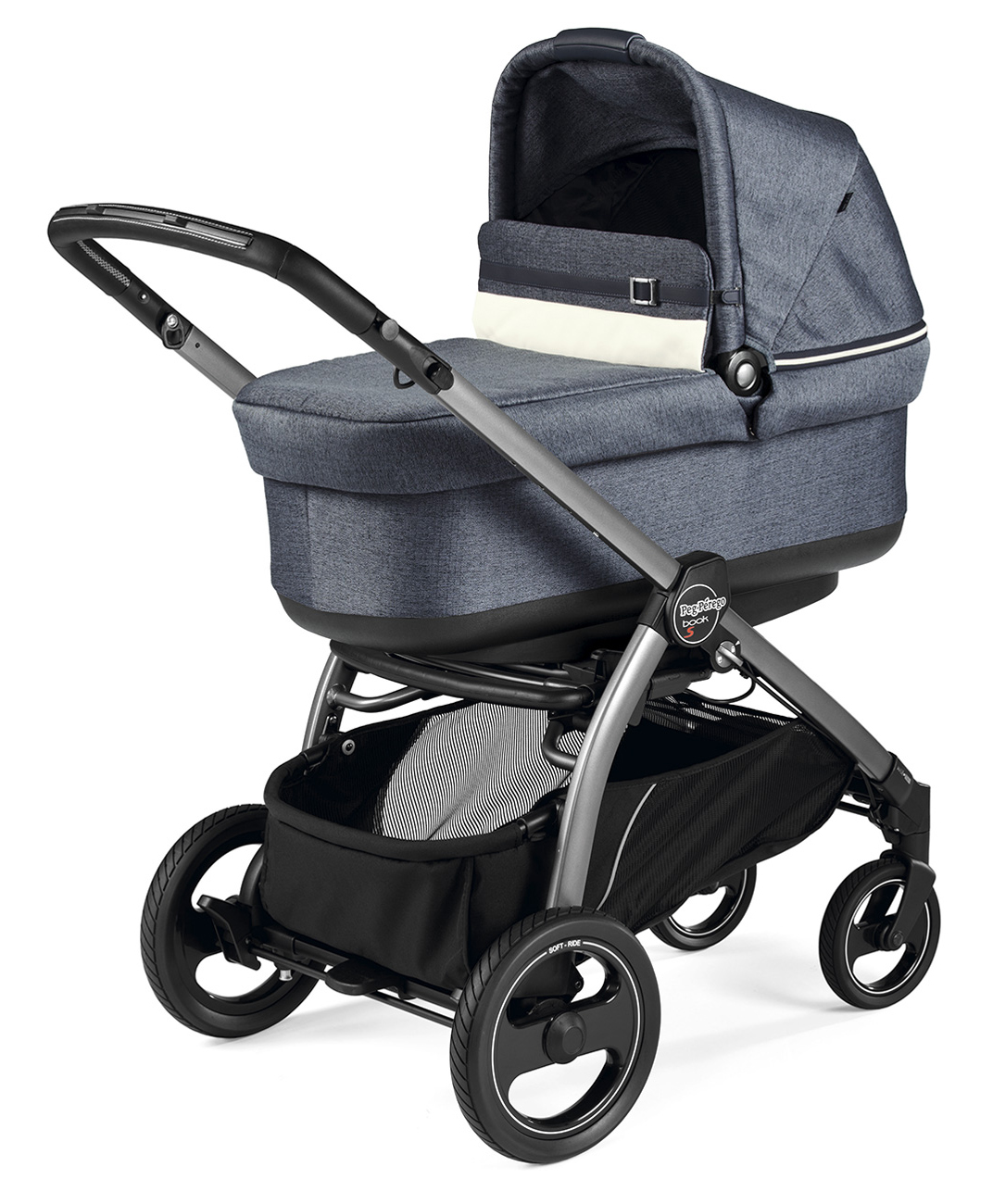 Коляска для новорожденных Peg Perego Book S Pop-Up (шасси White/Black) Luxe Mirage