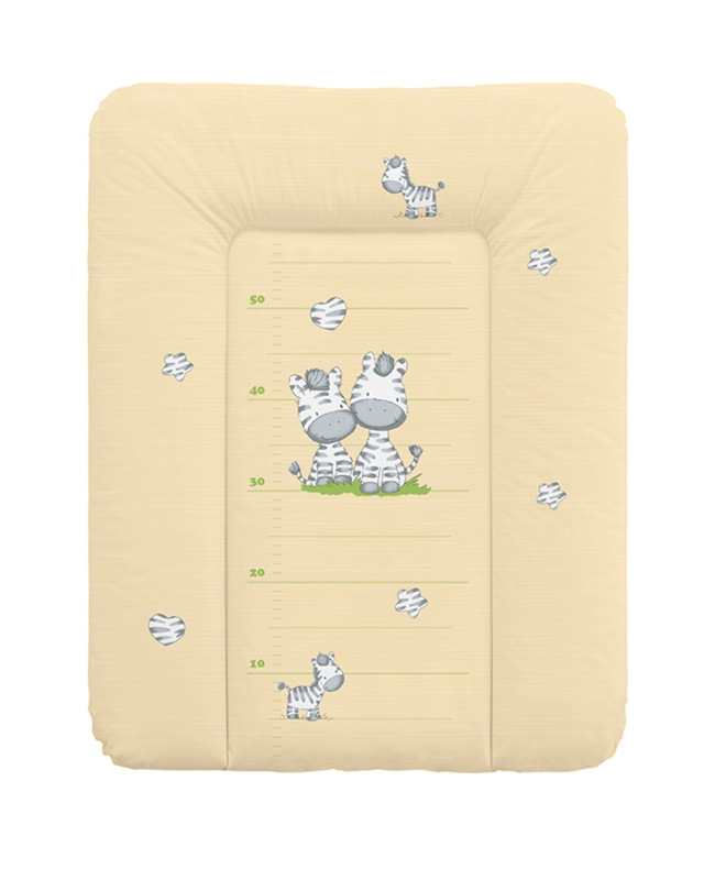 Пеленальный матрац Ceba Baby мягкий на комод 70x50 см Zebra Yellow