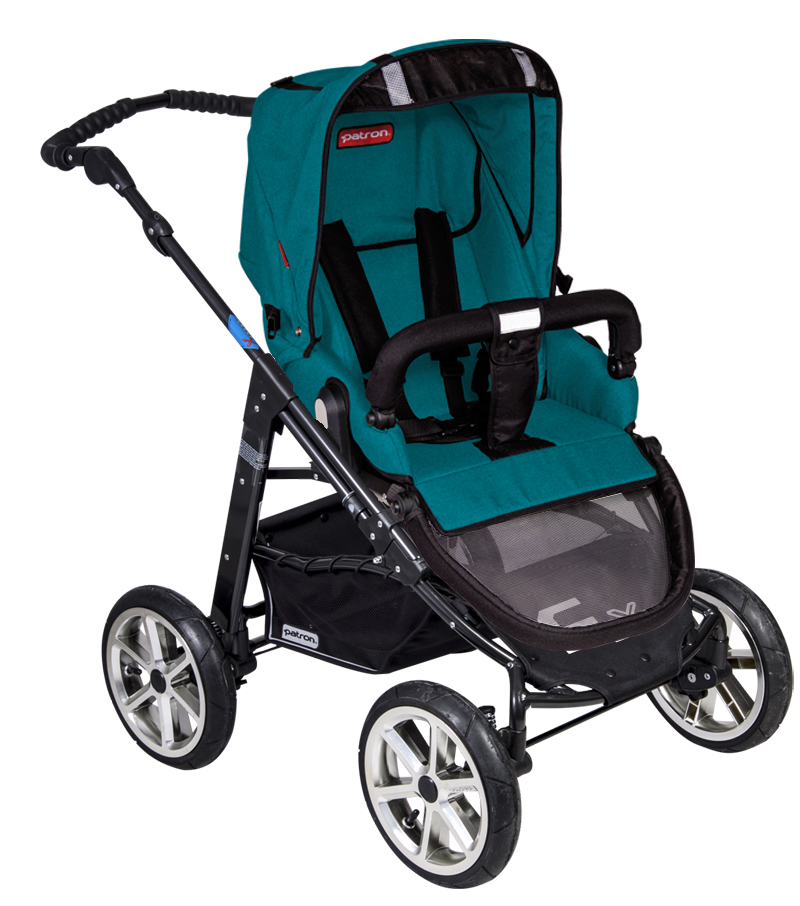 Коляска 3 в 1 Patron Fenix 4XC-B (черная рама) spirit teal 655