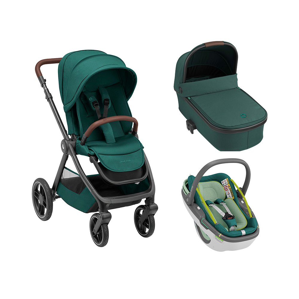 Коляска 3 в 1 Maxi-Cosi Oxford Coral 360 Essential Green