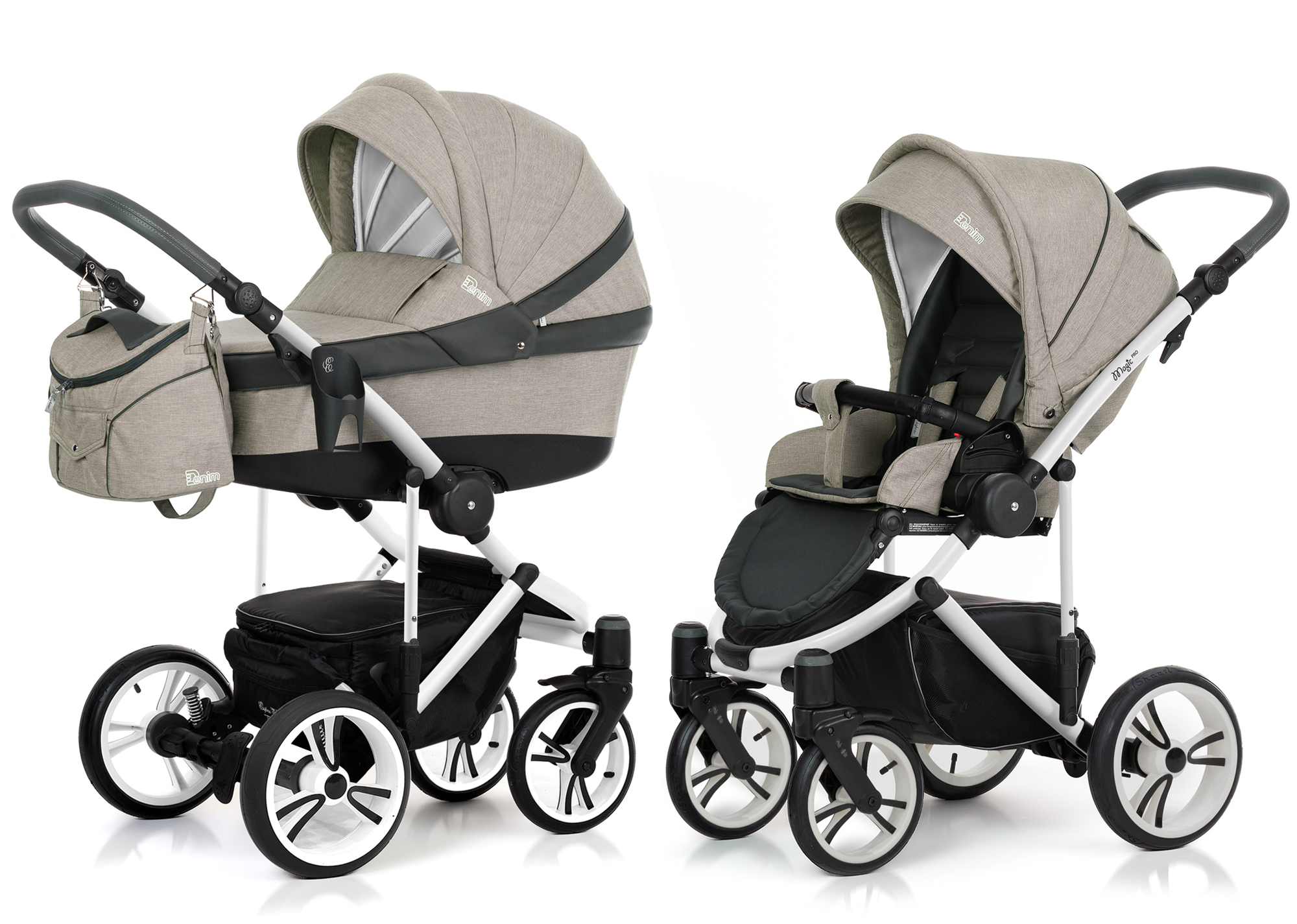 Коляска 2 в 1 Esspero Denim (шасси Magic Pro White) Sahara