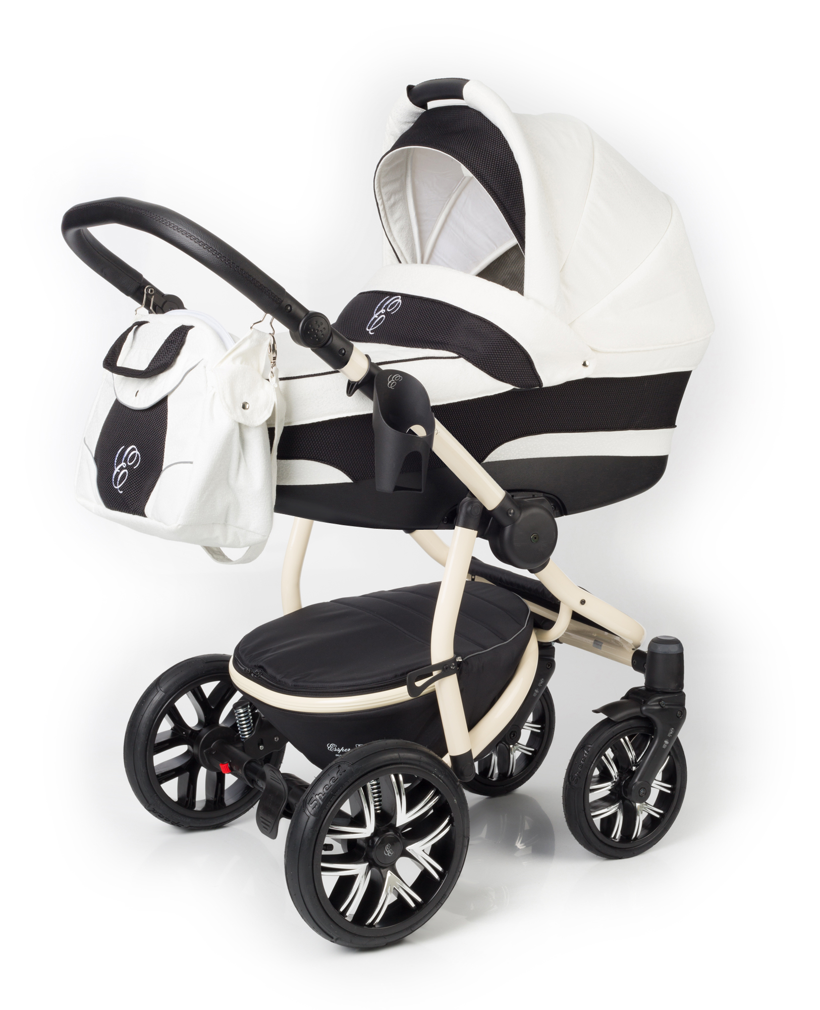 Коляска для новорожденных Esspero Discovery (шасси Beige) White