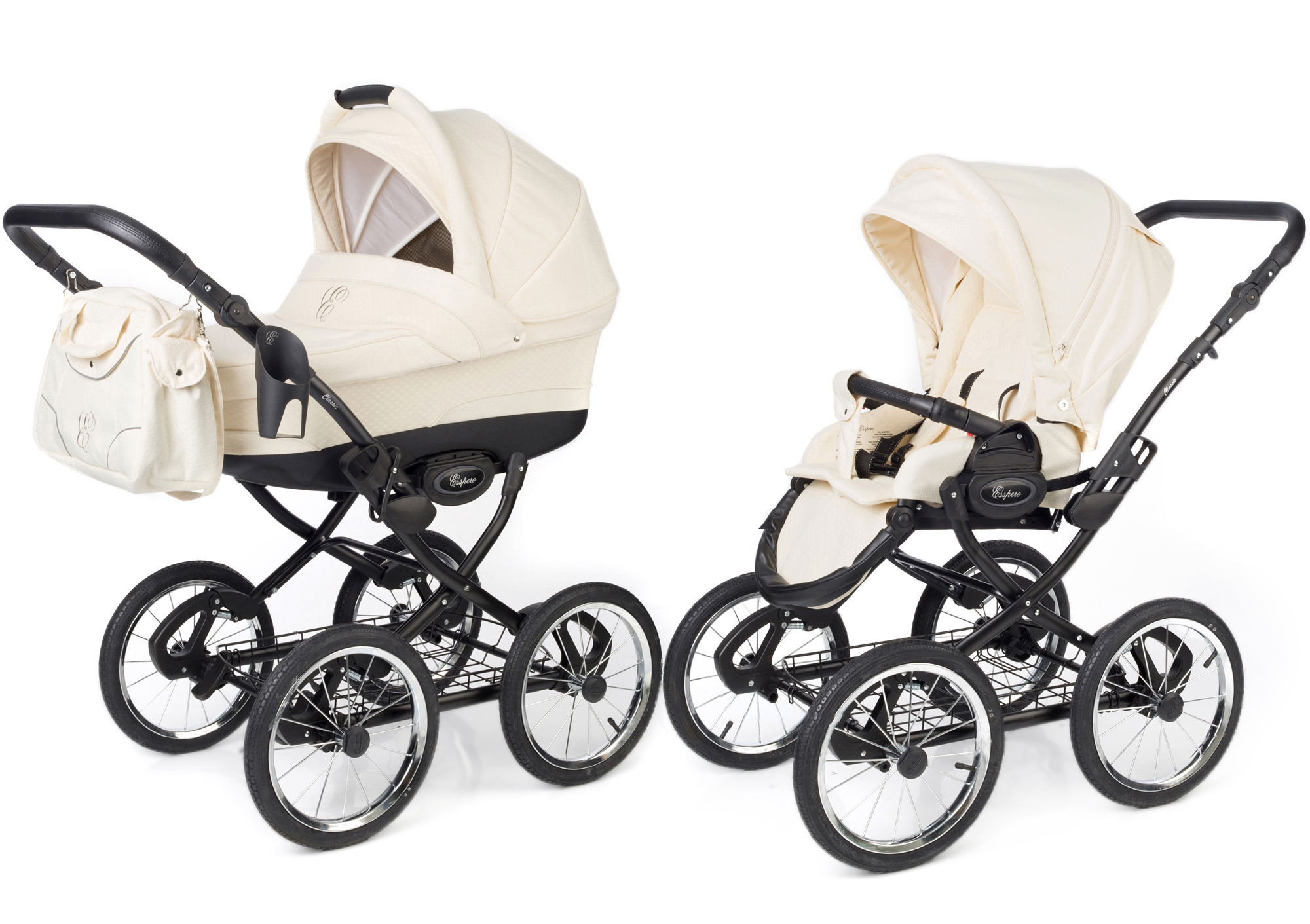Коляска 2 в 1 Esspero Classic (шасси Black) Cream
