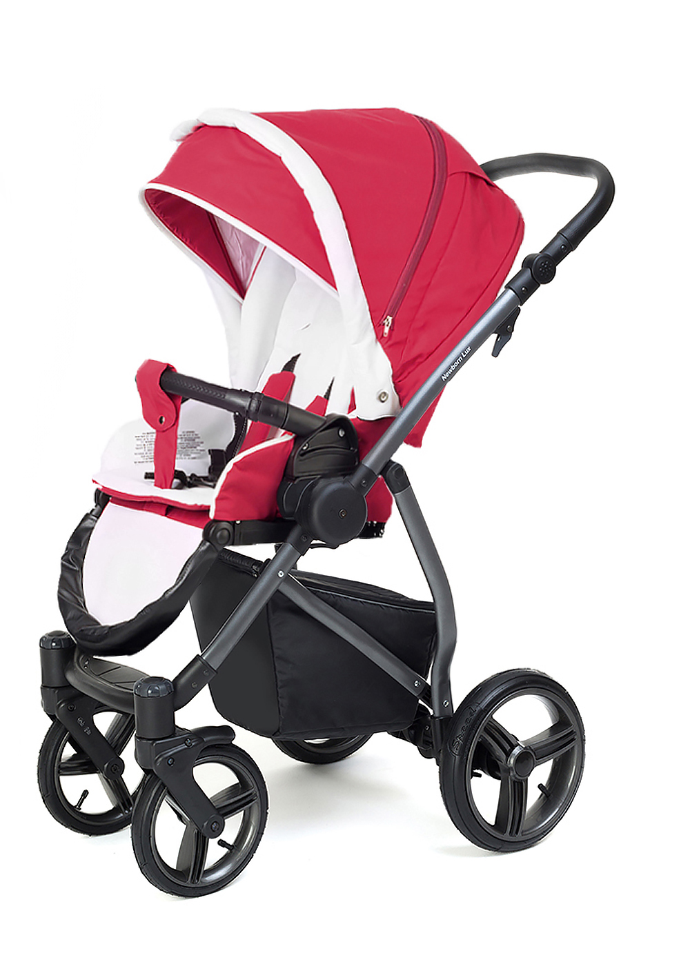 Прогулочная коляска Esspero Newborn Lux (шасси Graphite) Red Lux