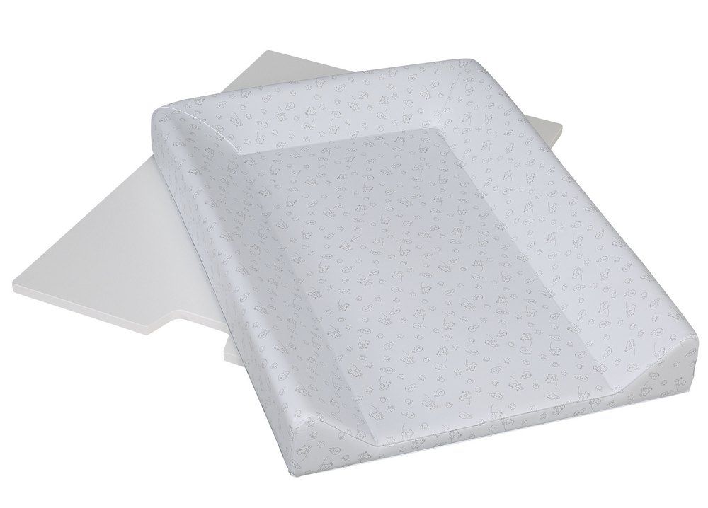 Поворотная пеленальная доска Micuna CP-1434 с пластиковым матрасиком Motives Grey/White