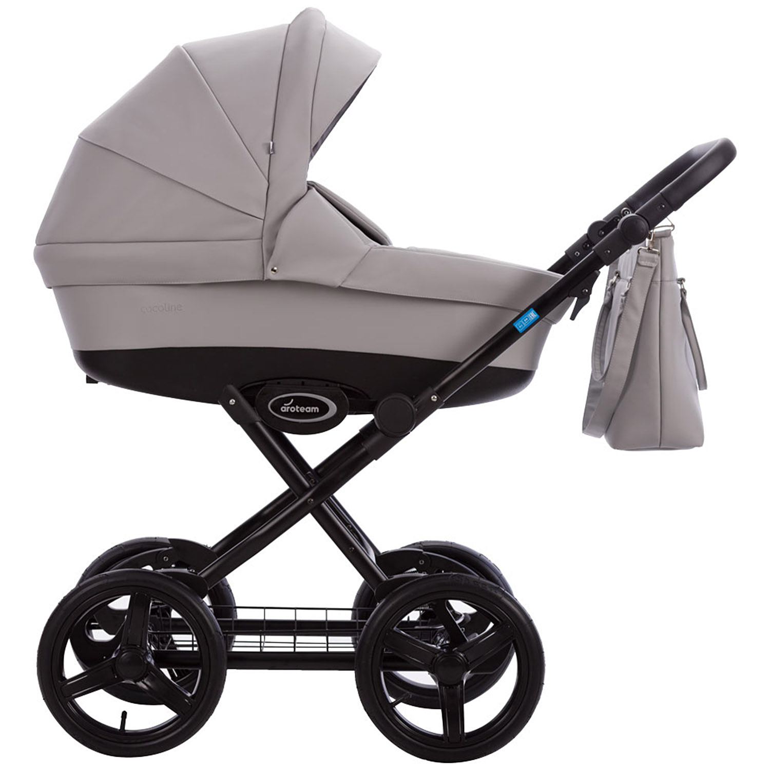 Коляска 2в1 AroTeam COCOLINE PRIMA серая кожа