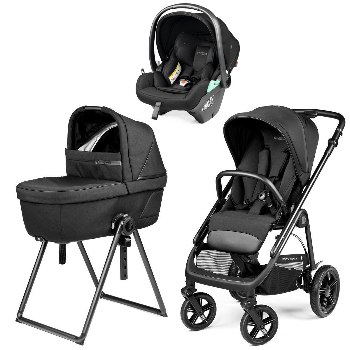 Коляска 3 в 1 Peg Perego Veloce TC Belvedere Lounge True Black
