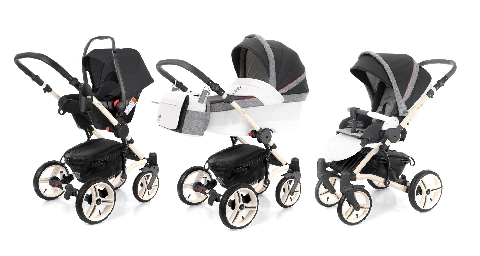 Коляска 3 в 1 Esspero Grand Tour (шасси Beige GT) Royal Grey