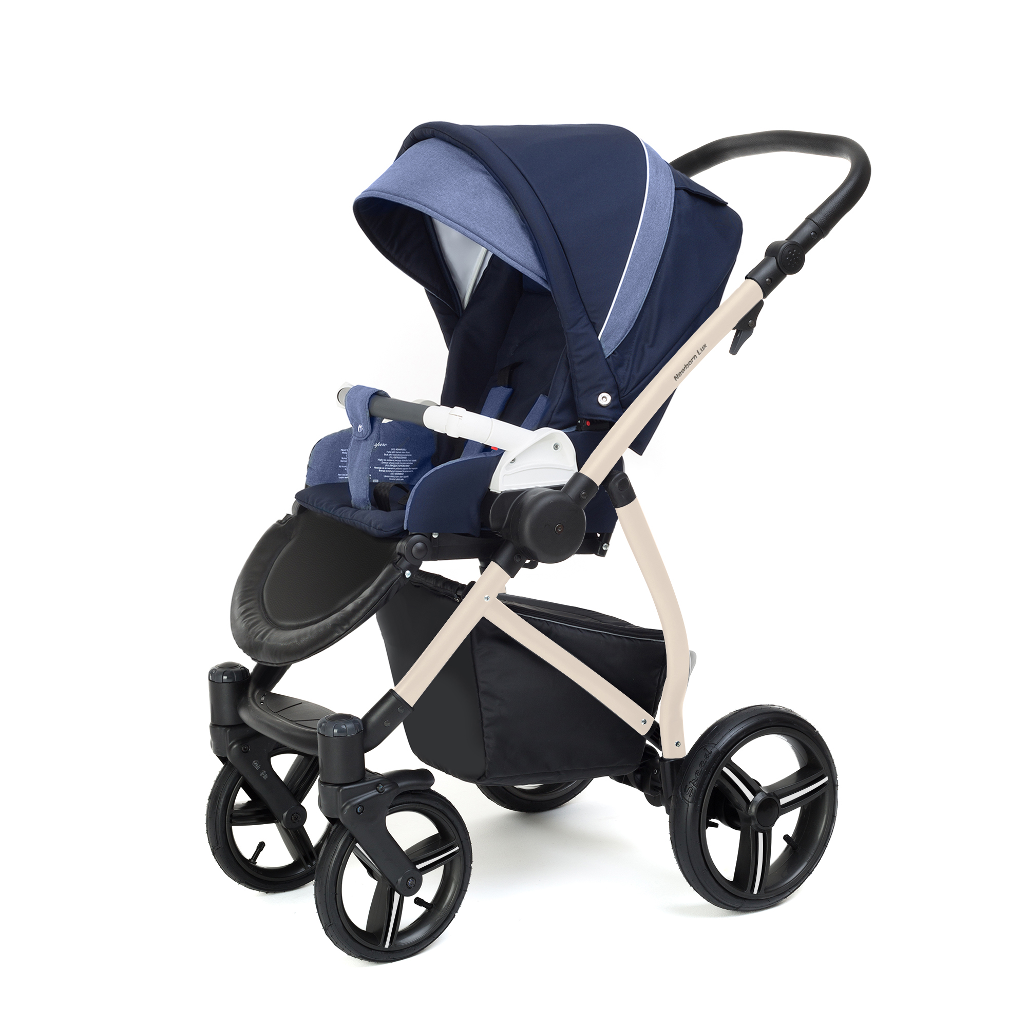 Прогулочная коляска Esspero Grand Newborn Lux (шасси Beige) Deep Night