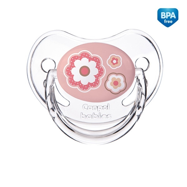 Пустышка анатомическая Canpol Newborn baby силикон, 0-6 мес., арт. 22/565 розовый