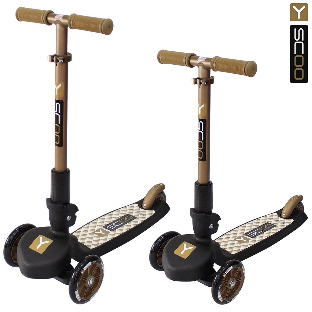 Самокат трехколесный Y-SCOO TRIO MAXI 120 gold