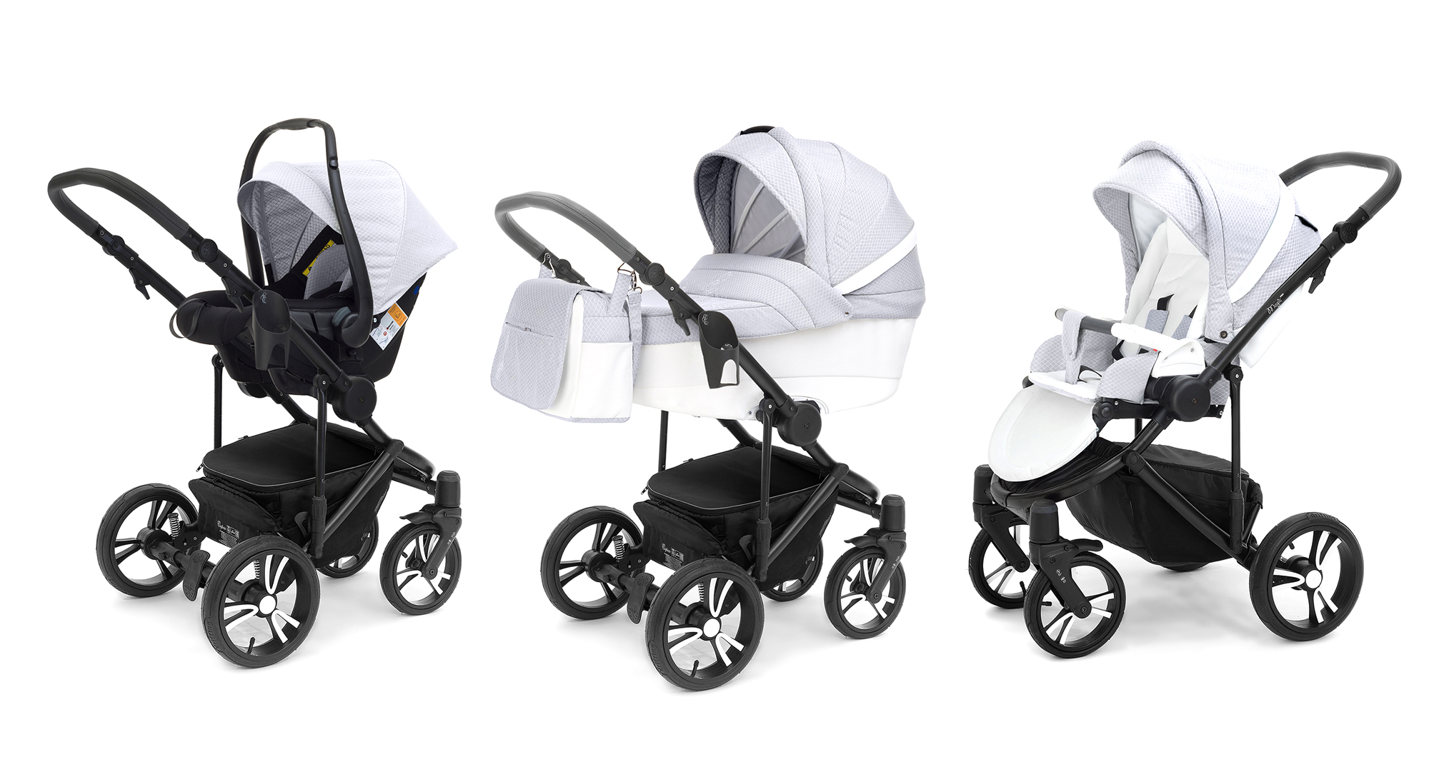 Коляска 3 в 1 Esspero Grand Magic Pro (шасси Black) Grey Diamond