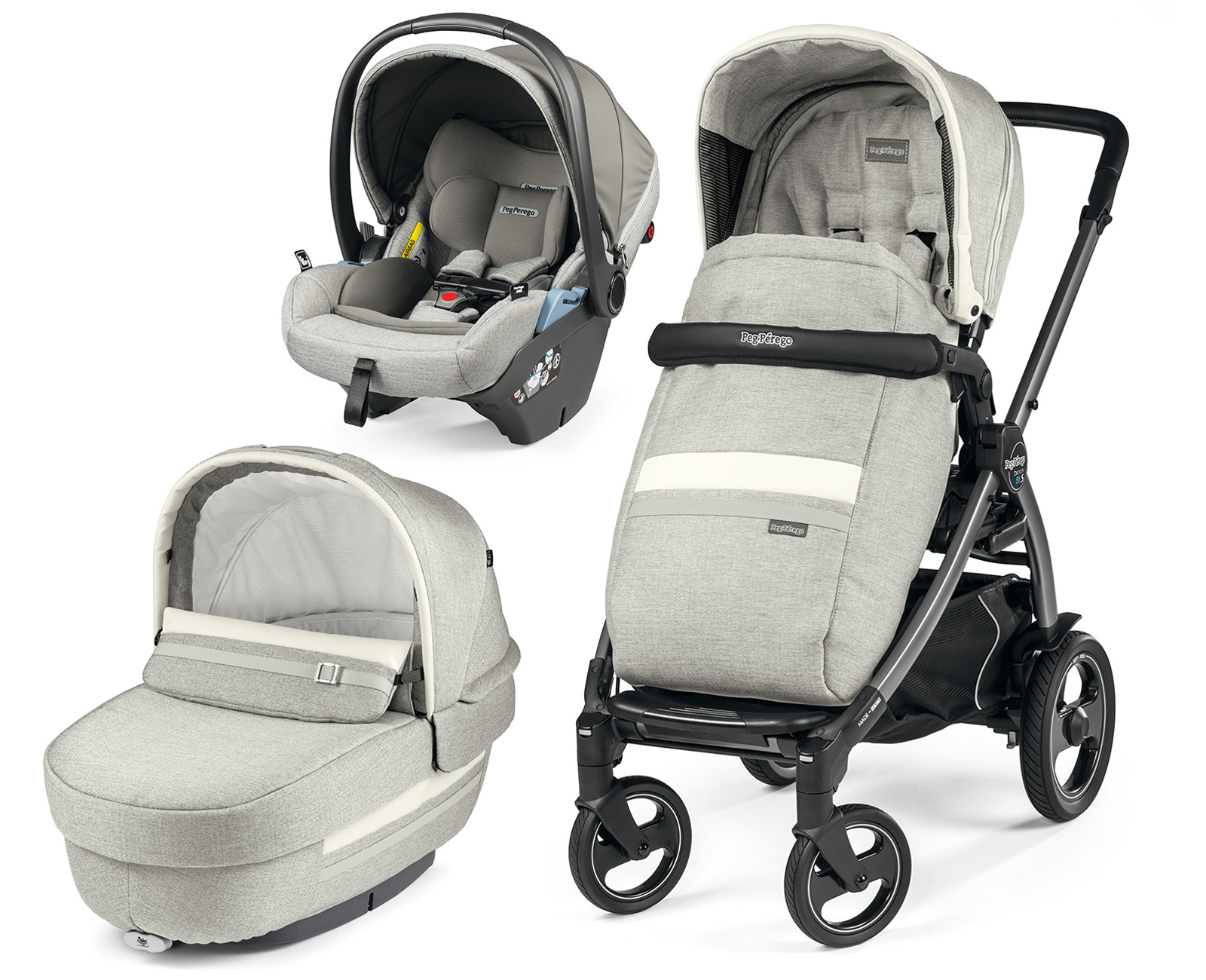 Коляска 3 в 1 Peg Perego Book 51S Elite Lounge Modular Luxe Pure