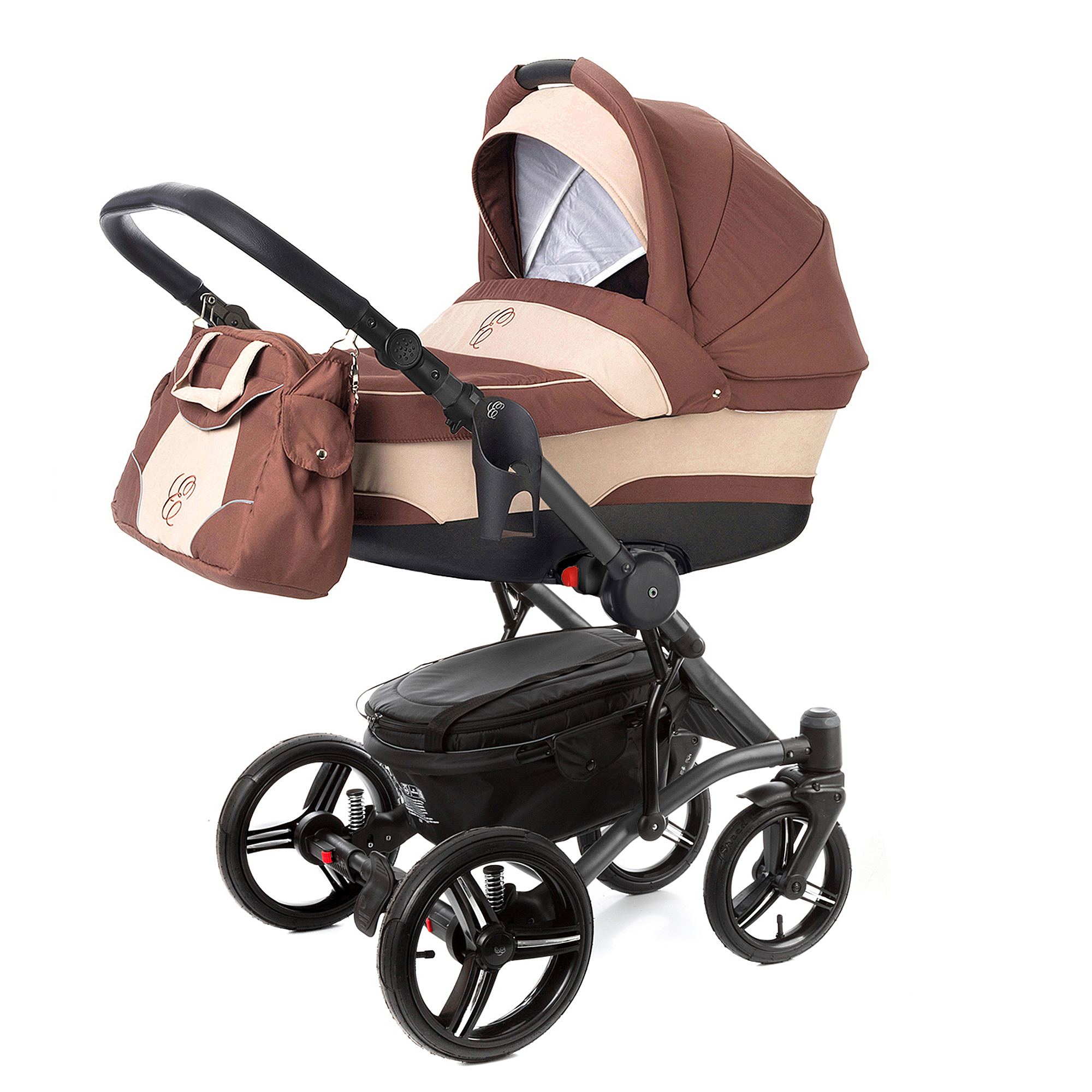 Коляска для новорожденных Esspero Tour (шасси Graphite) Brown Beige