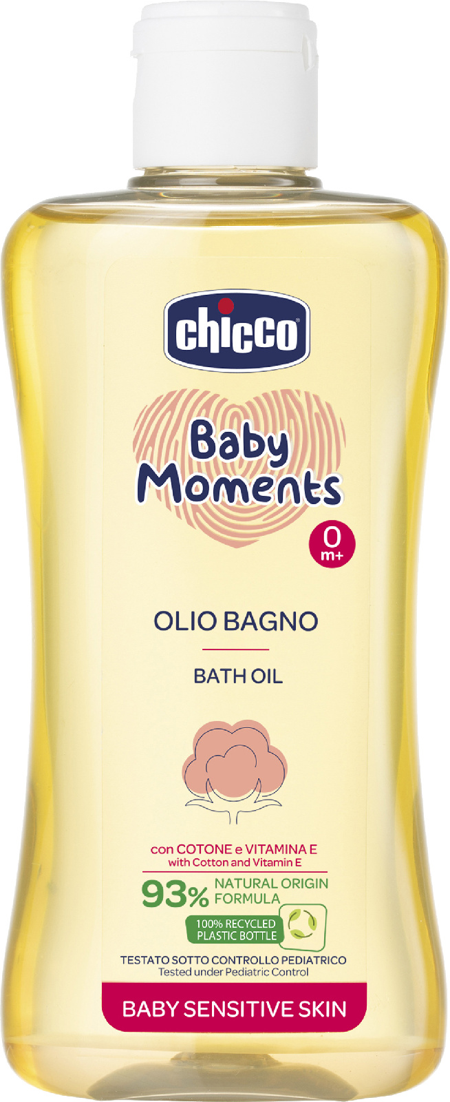 Масло для ванны Chicco Baby Moments 0м+, 200 мл