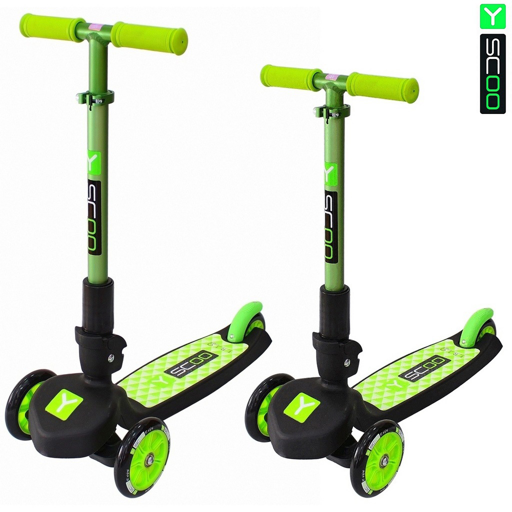 Самокат трехколесный Y-SCOO TRIO MAXI 120 green