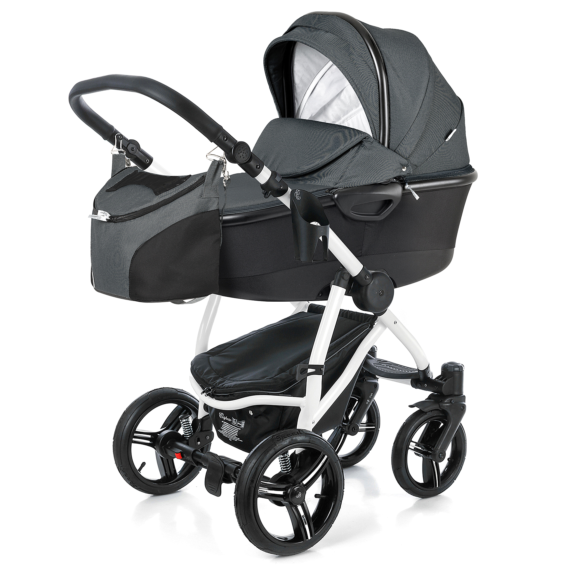 Коляска для новорожденных Esspero Newborn Lux Alu (шасси White) Onyx