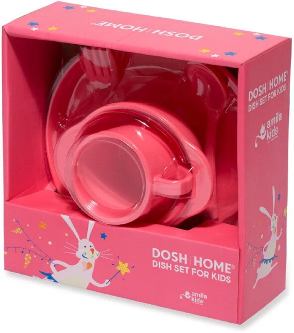 Набор посуды для детей DOSH | HOME AMILA KIDS Розовый