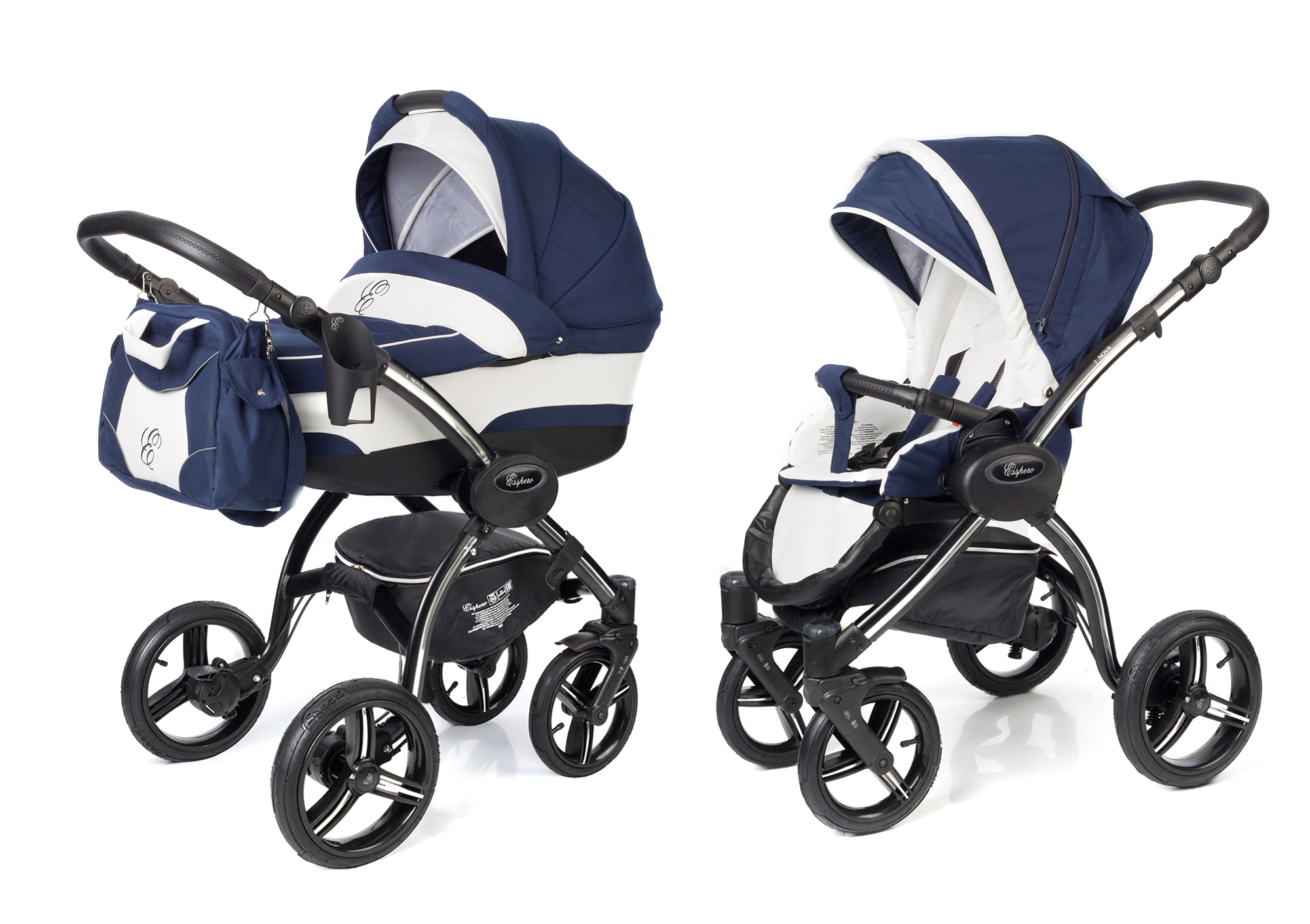 Коляска 2 в 1 Esspero I-Nova (шасси Graphite) Navy Lux