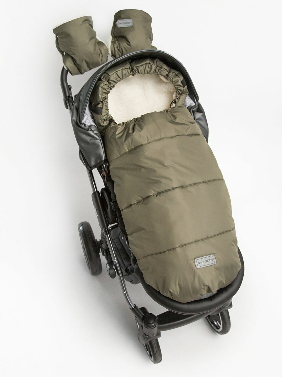 Конверт в коляску AMAROBABY Snowy Travel Хаки, 105 см