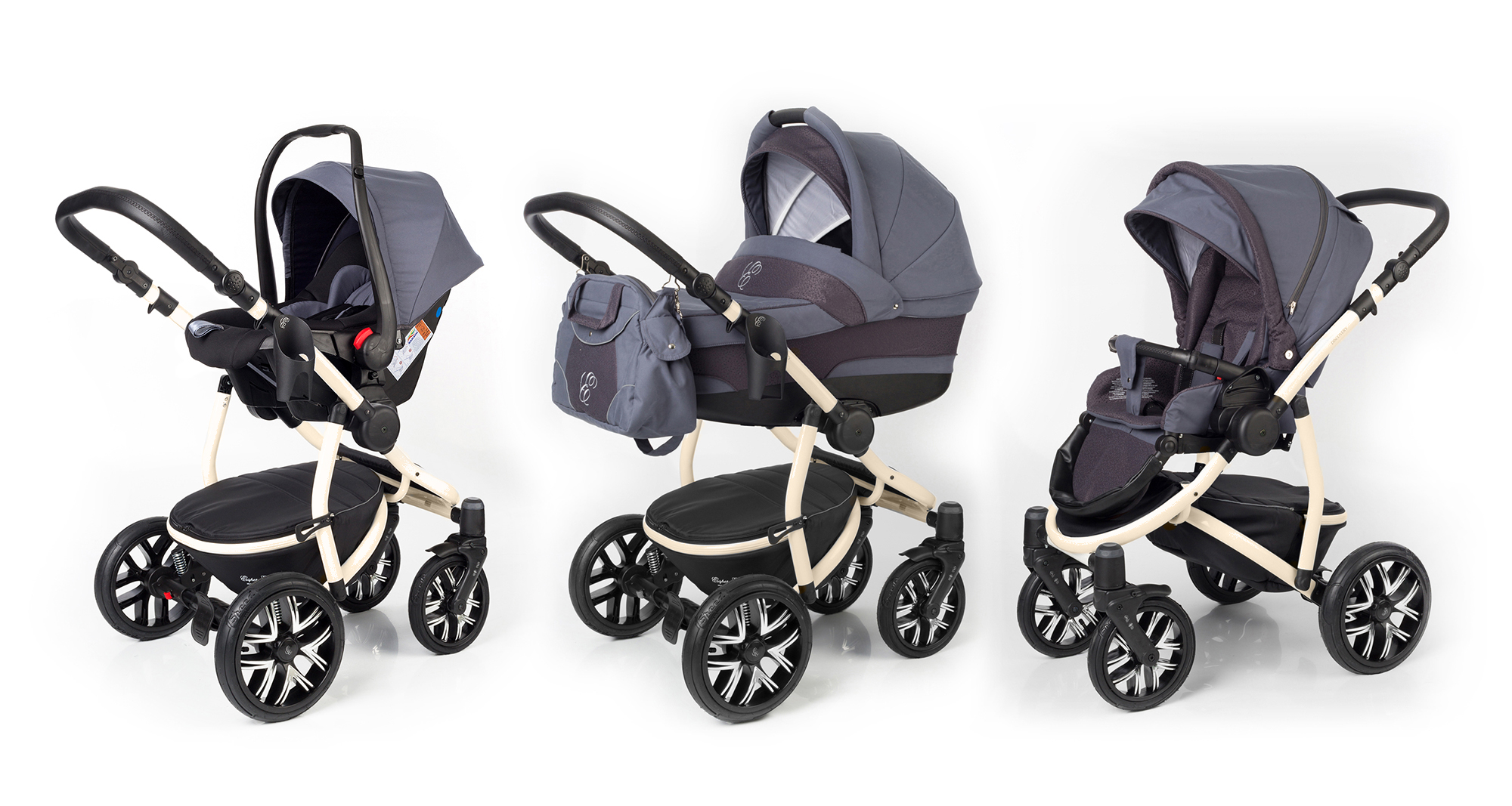 Коляска 3 в 1 Esspero Discovery (шасси Beige) Dark Grey