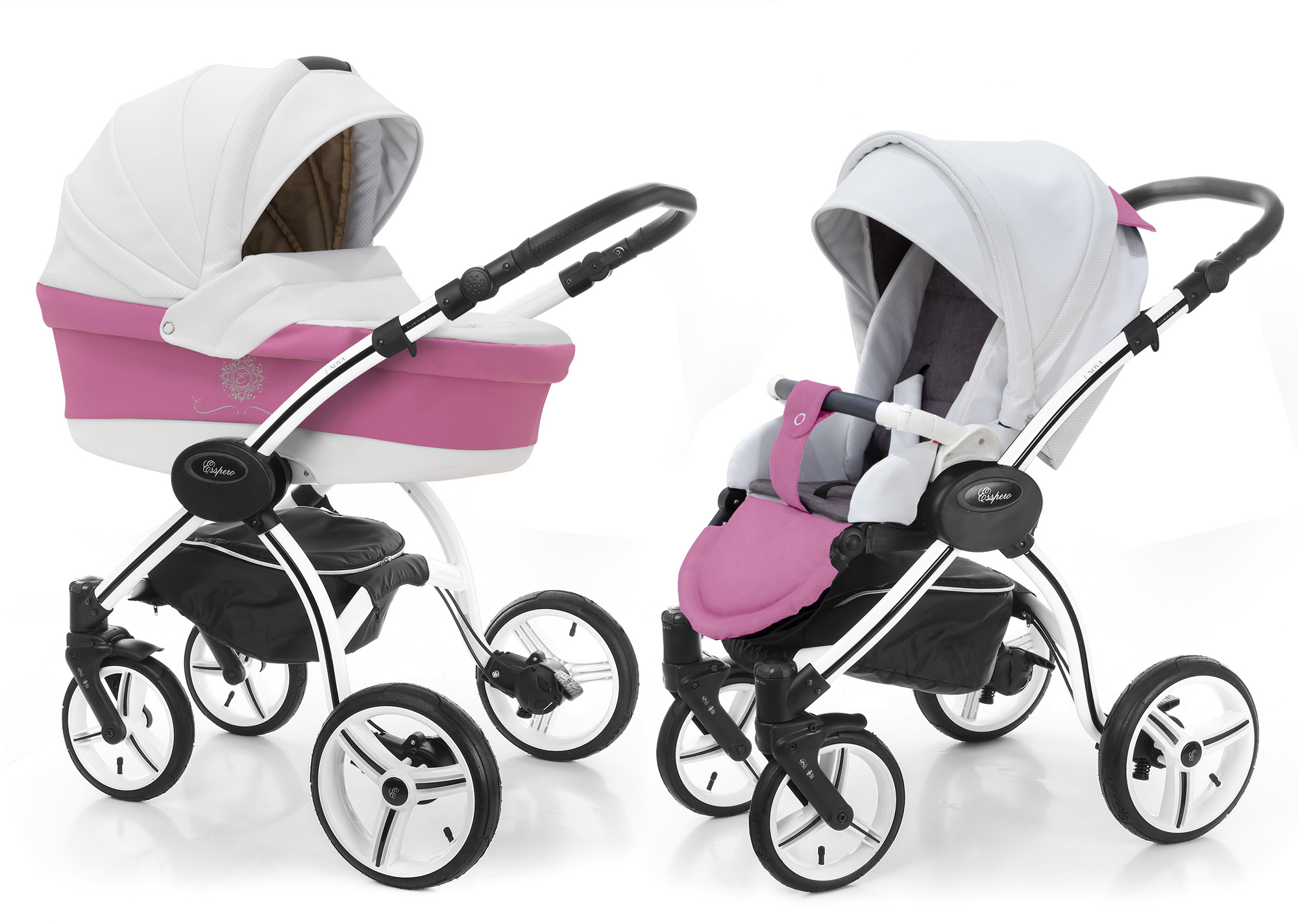 Коляска 2 в 1 Esspero LE Alesund (шасси I-Nova White) Pink