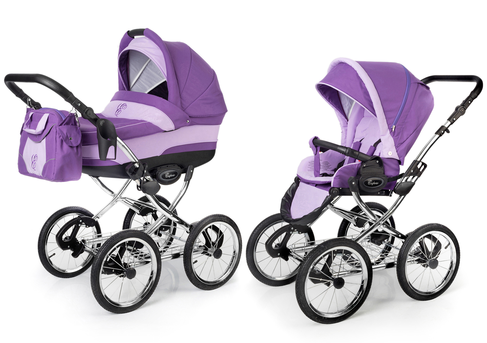 Коляска 2 в 1 Esspero Classic (шасси Chrome) Iris