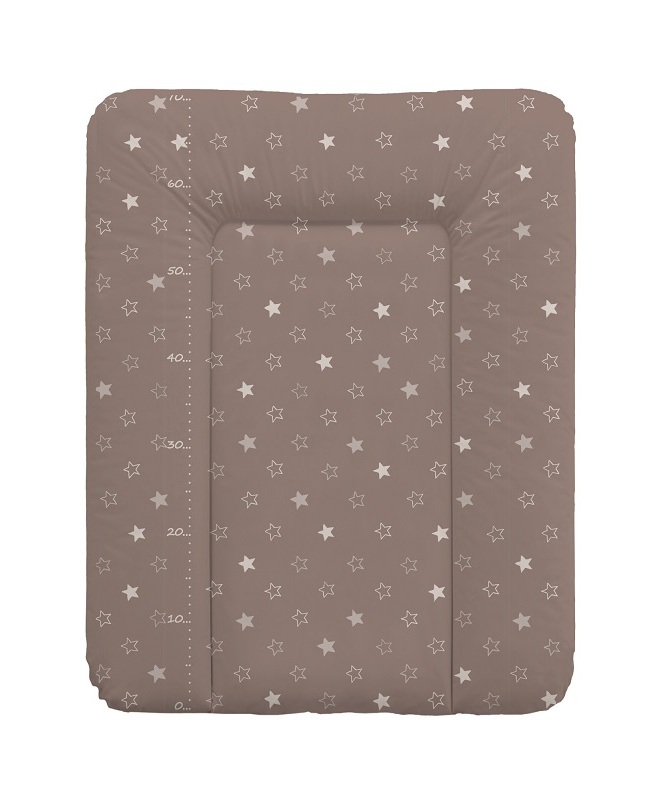 Пеленальный матрац Ceba Baby мягкий на комод 70x50 см Stars Brown