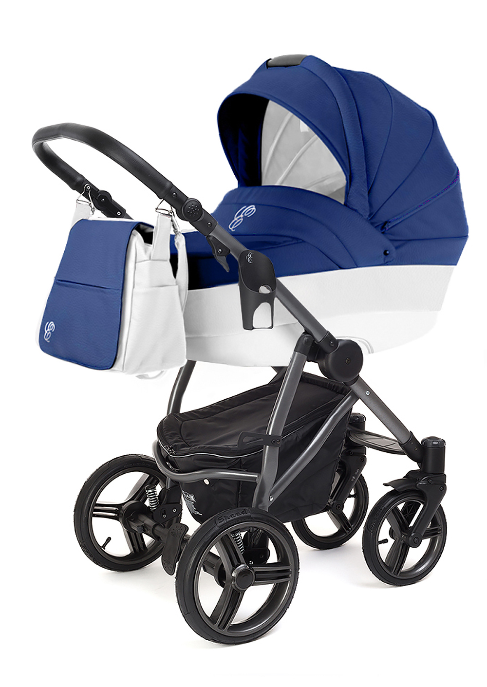 Коляска для новорожденных Esspero Grand Newborn Lux (шасси Graphite) Mar leatherette