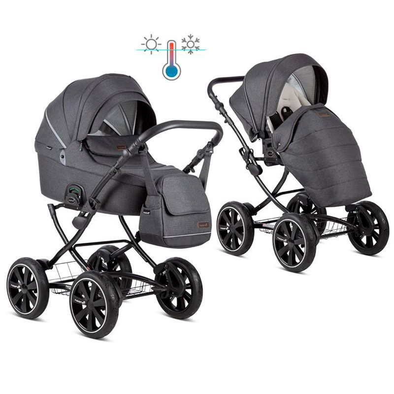 Коляска 2 в 1 Noordi Fjordi Classic Dark Grey 813/1