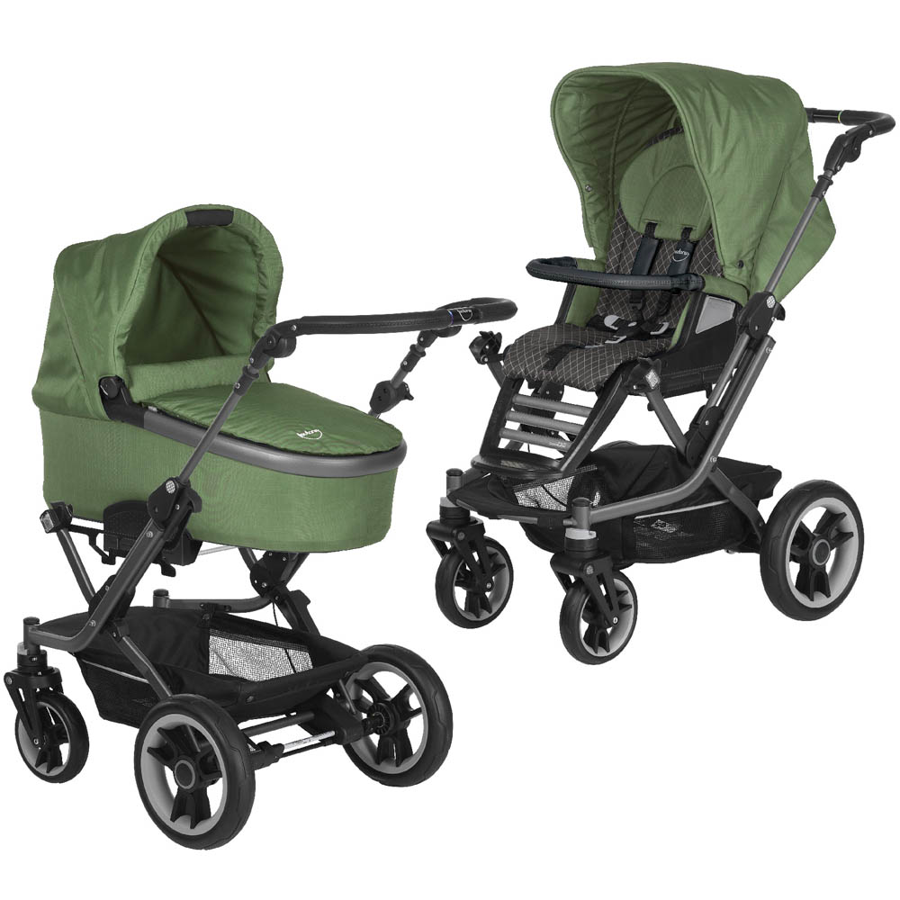 Коляска 2 в 1 Teutonia Mistral S V4 (шасси Graphite) 6035-6060 Olive