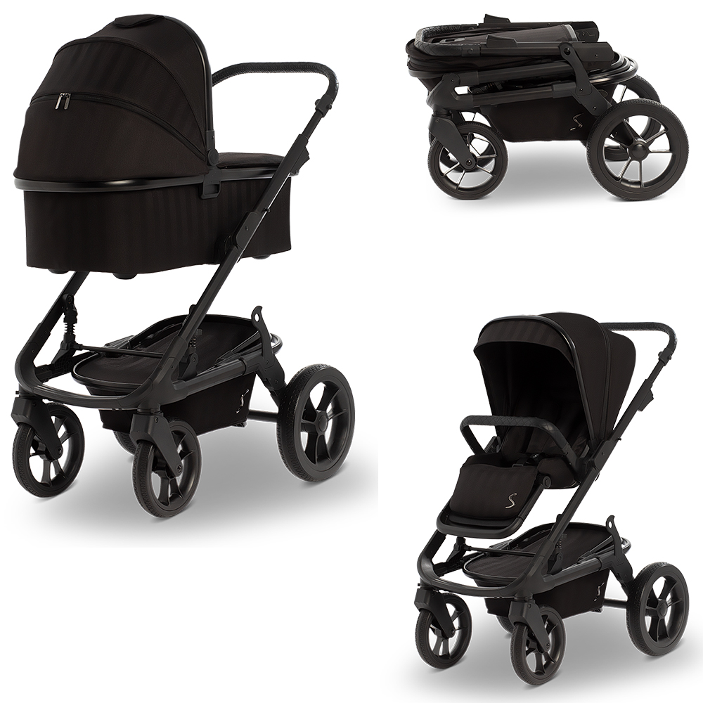 Коляска 2 в 1 Moon Solitaire Black (555) 2020