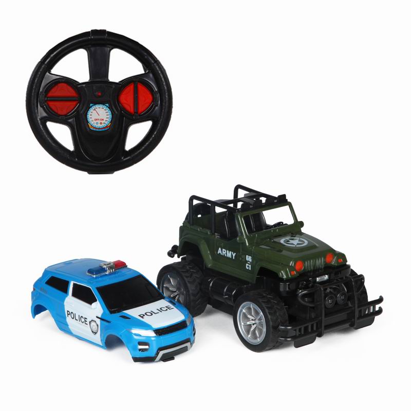Машина на ру 1:24 со сменным корпусом, аккум. YAKO M6270
