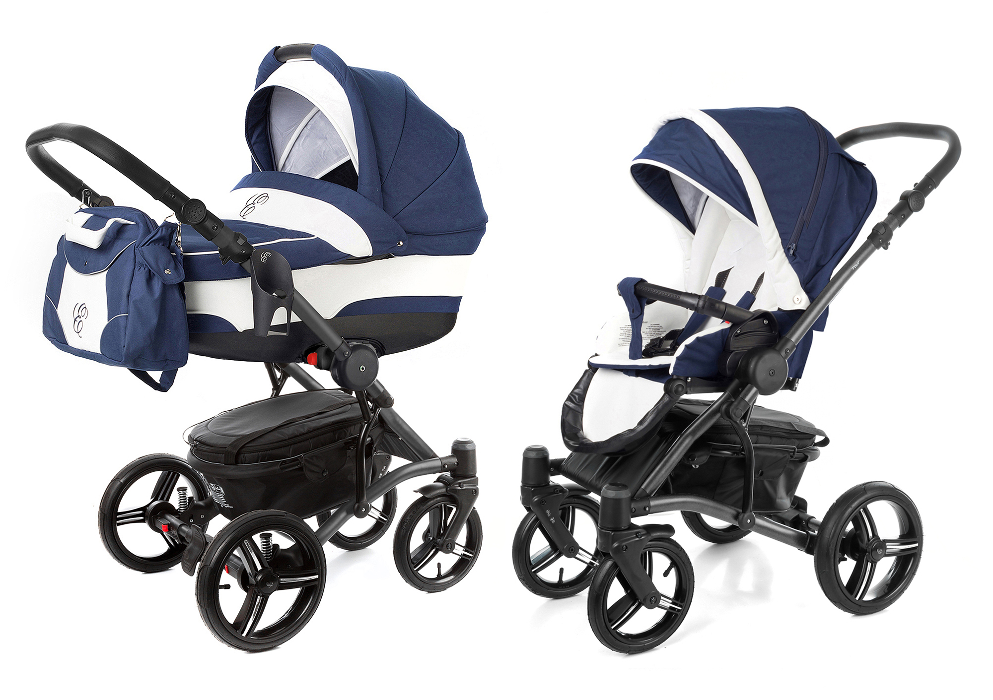 Коляска 2 в 1 Esspero Tour (шасси Graphite) Navy Lux