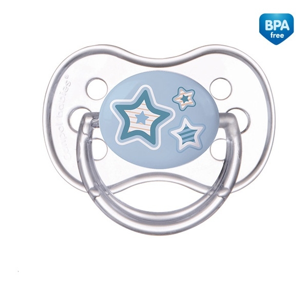 Пустышка Canpol Newborn baby симметричная, силикон, 6-18 мес., арт. 22/581 голубой
