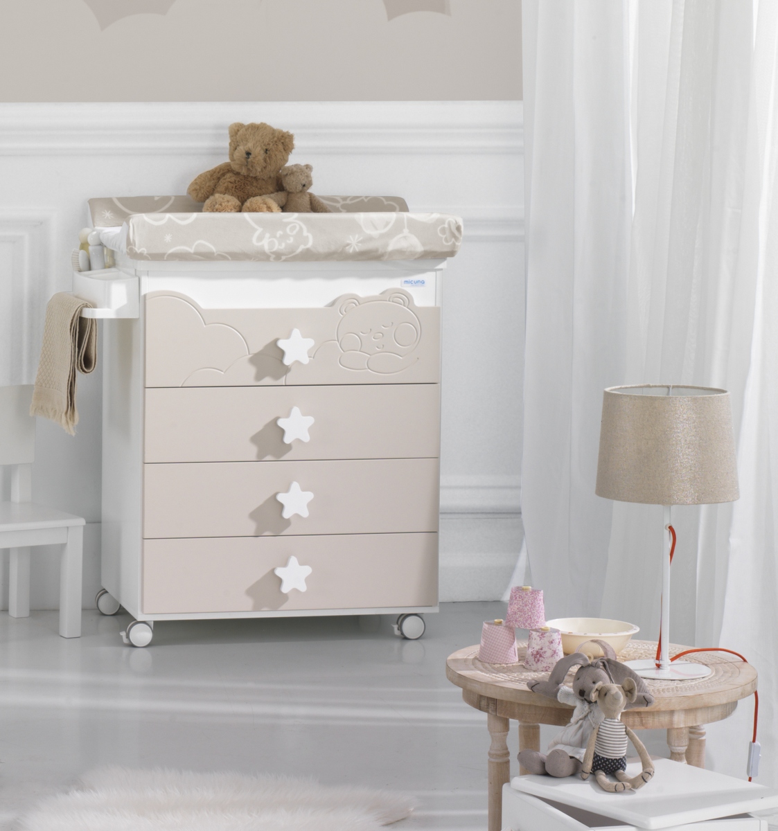 Пеленальный комод Micuna Dolce Luce B-1673 Beige/White