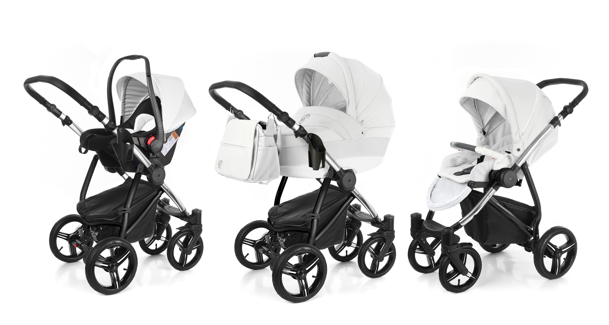 Коляска 3 в 1 Esspero Grand Newborn Lux (шасси Chrome) Argtic leatherette