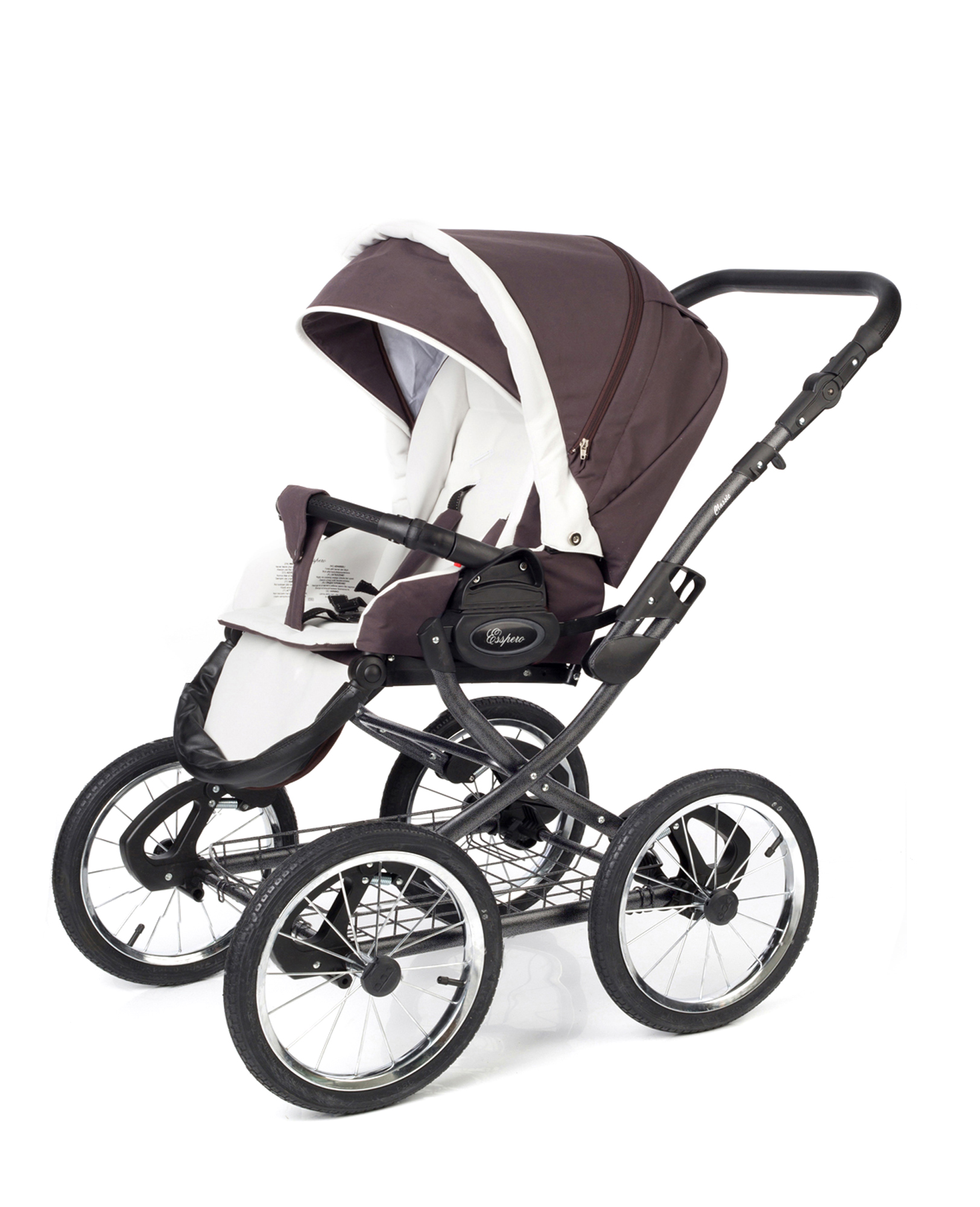 Прогулочная коляска Esspero Classic (шасси Graphite) Brown Lux
