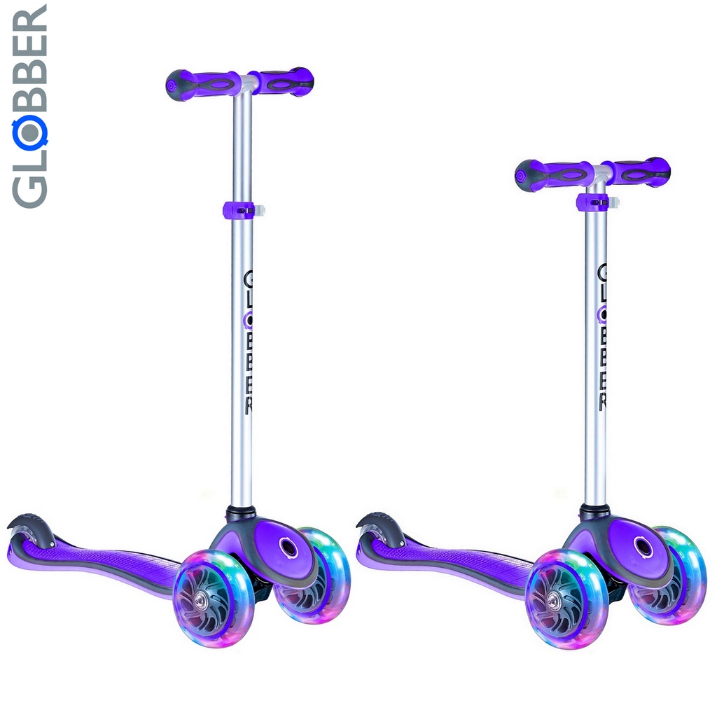 Самокат GLOBBER PRIMO PLUS LIGHTS с 3 светящимися колесами Purple