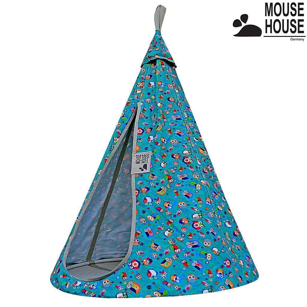 Гамак MOUSE HOUSE диаметр 80 см Совы бирюзовые